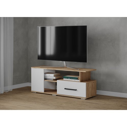 Тумба под ТВ Парус 4, дуб крафт золотой/белый Тумба под ТВ Парус 4, дуб крафт золотой/белый