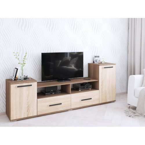 Тумба под ТВ Парус 2, ясень шимо/дуб сонома Тумба под ТВ Парус 2, ясень шимо/дуб сонома