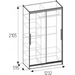 Шкаф-купе Strike 1200 Atelier светлый