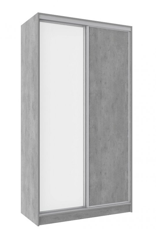 Шкаф-купе двухдверный с зеркалом 1200 Домашний Atelier светлый