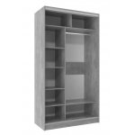 Шкаф-купе двухдверный с зеркалом 1200 Домашний Atelier светлый