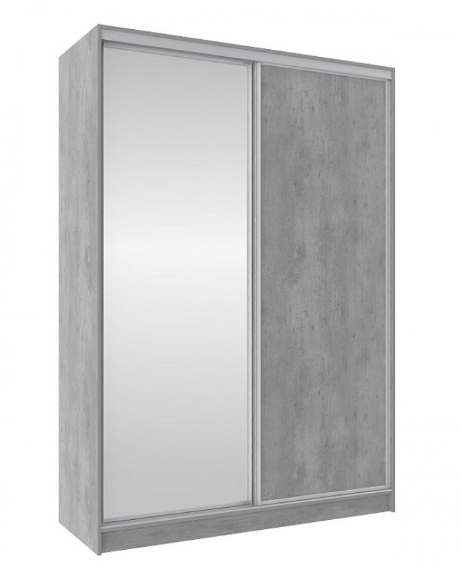 Шкаф-купе двухдверный с зеркалом 1600 Домашний Atelier светлый