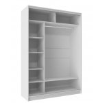 Шкаф-купе двухдверный с зеркалом 1600 Домашний Белый