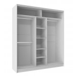 Шкаф-купе трехдверный с зеркалом 2000 Домашний Белый