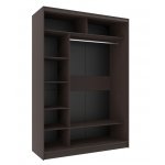 Шкаф-купе двухдверный с зеркалом 1600 Домашний Венге