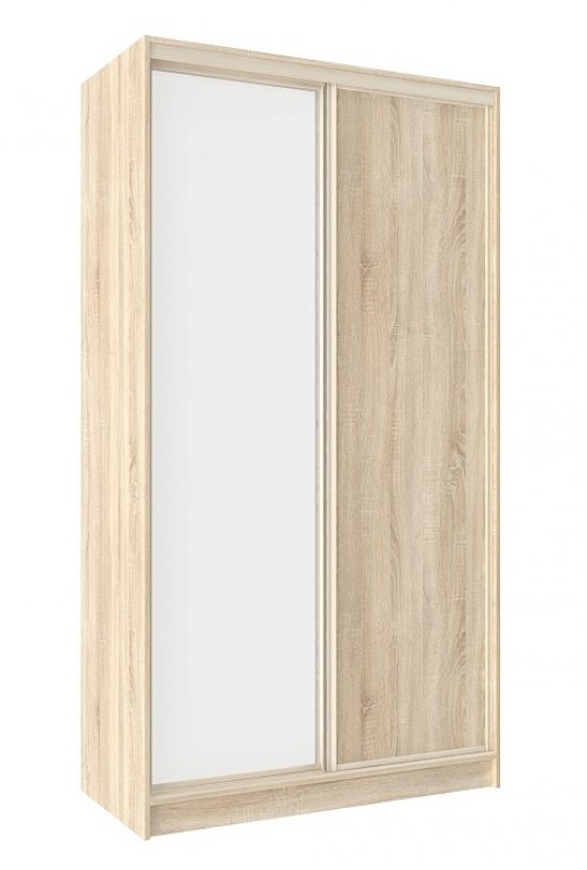 Шкаф-купе двухдверный с зеркалом 1200 Домашний Дуб сонома