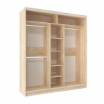 Шкаф-купе трехдверный с зеркалом 2000 Домашний Дуб сонома