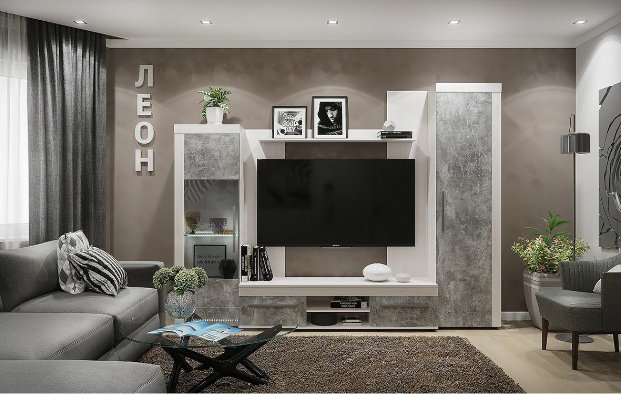 Гостиная модульная Леон. Комплект 2