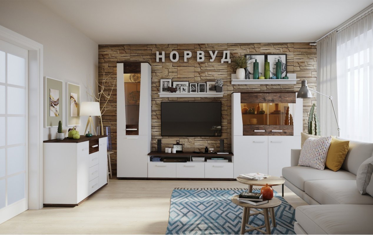 Гостиная модульная Норвуд. Комплект 1