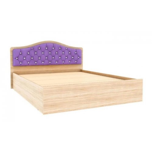 Кровать с настилом ДСП Дели 160х200, дуб сонома/сирень