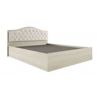 Кровать с настилом ЛДСП Дели 160х200, дуб молочный/карамель