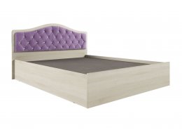 Кровать с настилом ЛДСП Дели 160х200, дуб молочный/сирень