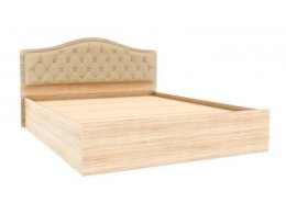 Кровать с настилом ЛДСП Дели 160х200, дуб сонома/карамель