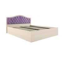 Кровать с ортопедическим основанием Дели 140х200, дуб молочный/сирень
