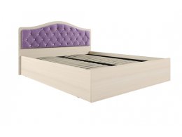 Кровать с ортопедическим основанием Дели 140х200, дуб молочный/сирень