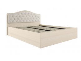 Кровать с ортопедическим основанием Дели 160х200, дуб молочный/карамель