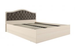 Кровать с ортопедическим основанием Дели 160х200, дуб молочный/шоколад