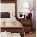 Кровать с настилом ДСП Ливорно ЛКР-1 140х200, орех