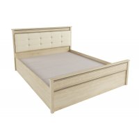 Кровать с настилом ЛДСП Ливорно ЛКР-1 160х200, дуб