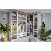 Гардеробная Рум. Комплект 3.1 без фасадов, ясень