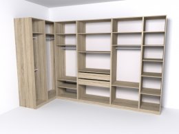 Гардеробная Рум. Комплект 5.1 без фасадов, дуб сонома