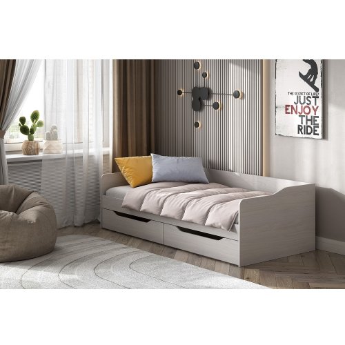 Кровать КР 1 с матрасом Софт, ясень анкор светлый Кровать КР 1 с матрасом Софт, ясень анкор светлый