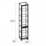 Шкаф-пенал для белья Аурелио 11, антрацит