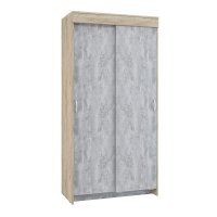 Шкаф-купе Бассо 1 м, дуб крафт серый/бетонный камень