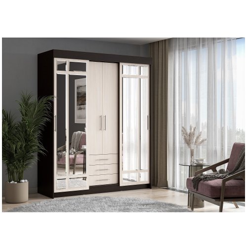 Шкаф-купе Фортуна, венге/дуб белфорд Шкаф-купе Фортуна, венге/дуб белфорд