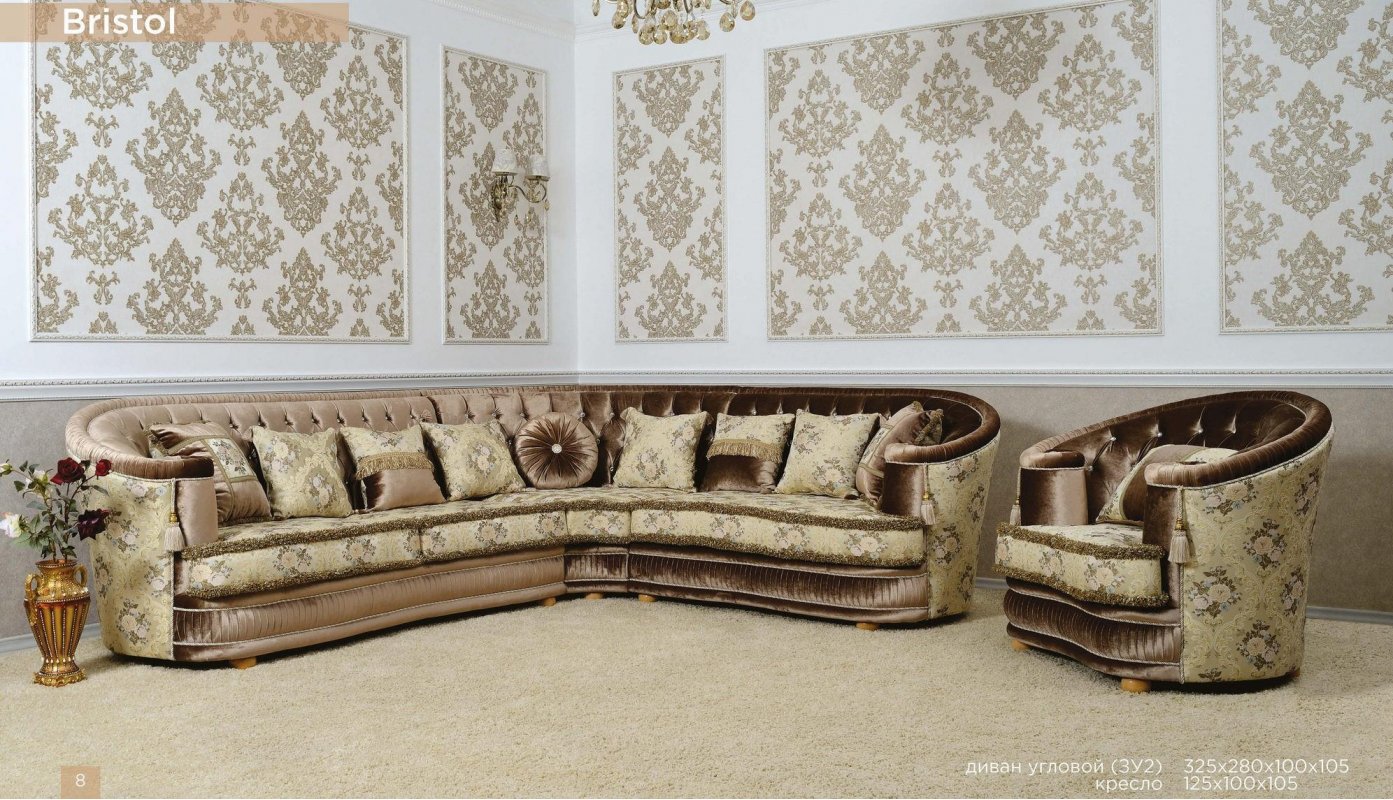 BRISTOL LUX (БРИСТОЛЬ ЛЮКС) Угловой диван 5-ти местный (3У2) с механизмом (ткань категория 10)