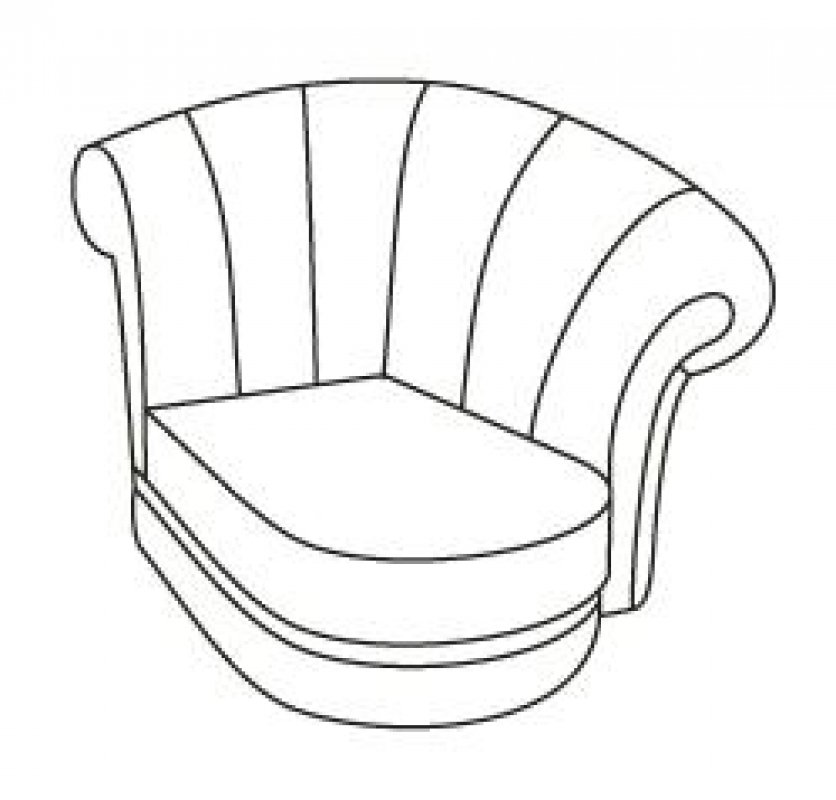 ВАЛЕНСИЯ Оттоманка правая 1R (10 категория ткани)