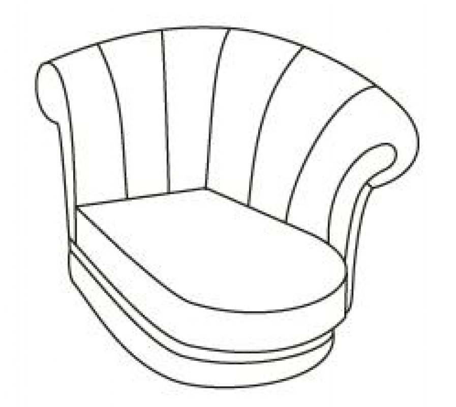 ВАЛЕНСИЯ Оттоманка правая 2R (10 категория ткани)