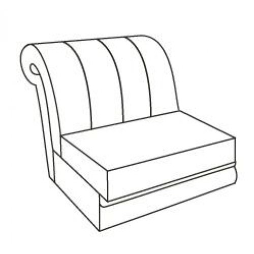 ВАЛЕНСИЯ Диванная секция без механизма (10 категория ткани)