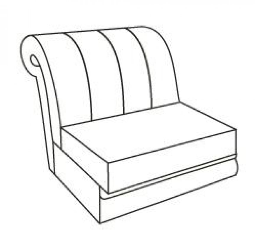 ВАЛЕНСИЯ Диванная секция без механизма (10 категория ткани)