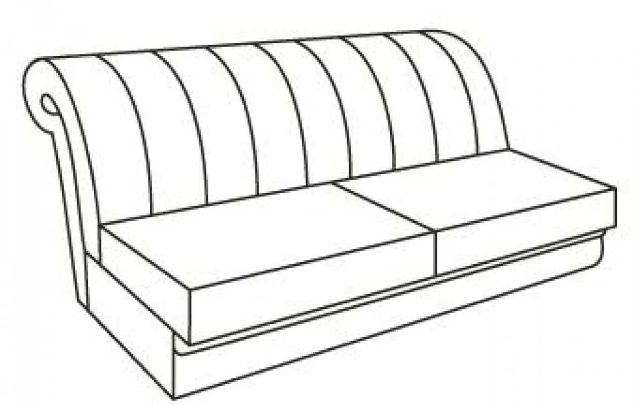 ВАЛЕНСИЯ Диванная секция без механизма (10 категория ткани)