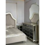 ДЕЗИРЕ Комплект (Кровать 1,8 + 2 Тумбочки + Туалетный стол с/з + Пуф + 6дв. шкаф)