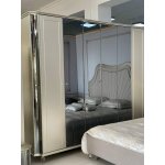 ДЕЗИРЕ Комплект (Кровать 1,8 + 2 Тумбочки + Туалетный стол с/з + Пуф + 6дв. шкаф)