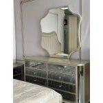 ДЕЗИРЕ Комплект (Кровать 1,8 + 2 Тумбочки + Туалетный стол с/з + Пуф + 6дв. шкаф)