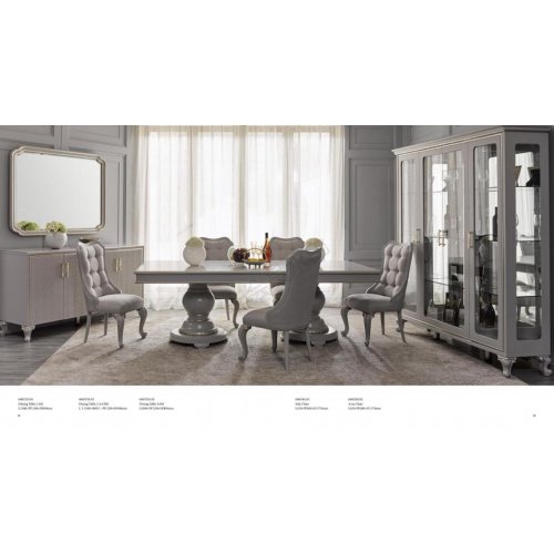 МИЯ Гостиная комплект (Витрина, комод с зеркалом, стол обеденный, стул*6 штук)