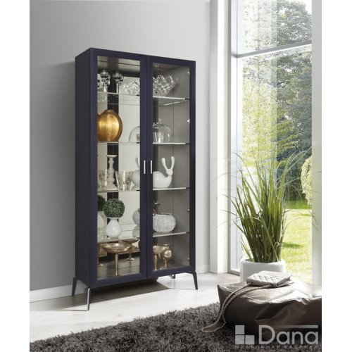 DIMARE (ДИМАРЕ) D3310=ВИТРИНА 2 ДВ. С ЗЕРКАЛОМ ПОЛКИ СТЕКЛО 4 ШТ