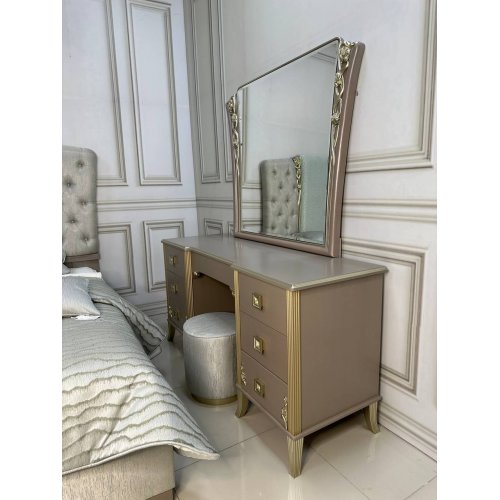 ЭЛЛА Стол туалетный с зеркалом с пуфом