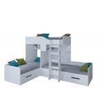 ТРИО Кровать детская 3-х местная, 2-х ярусная левая/правая