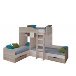 ТРИО Кровать детская 3-х местная, 2-х ярусная левая/правая