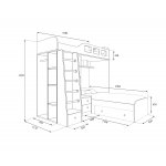 АСТРА-4 Кровать детская 2-х ярусная (левая/правая)