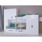 ЛЕО Кровать детская 2-х ярусная с диваном