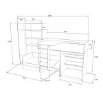 ЛЕО Кровать детская 2-х ярусная с диваном