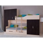 ЛЕО Кровать детская 2-х ярусная с диваном