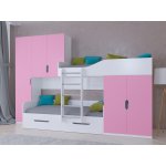 ЛЕО Кровать детская 2-х ярусная с диваном