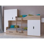 ЛЕО Кровать детская 2-х ярусная с диваном