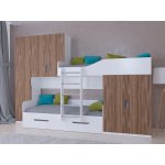 ЛЕО Кровать детская 2-х ярусная с диваном